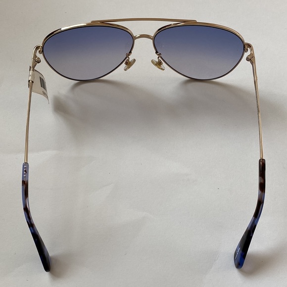 Kate Spade Carolane aviator blue gold sunglasses - Picture 3 of 6